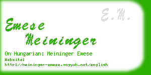 emese meininger business card